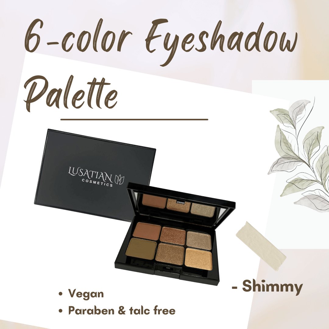 6 - shade Eyeshadow Palette - Shimmy - lusatian
